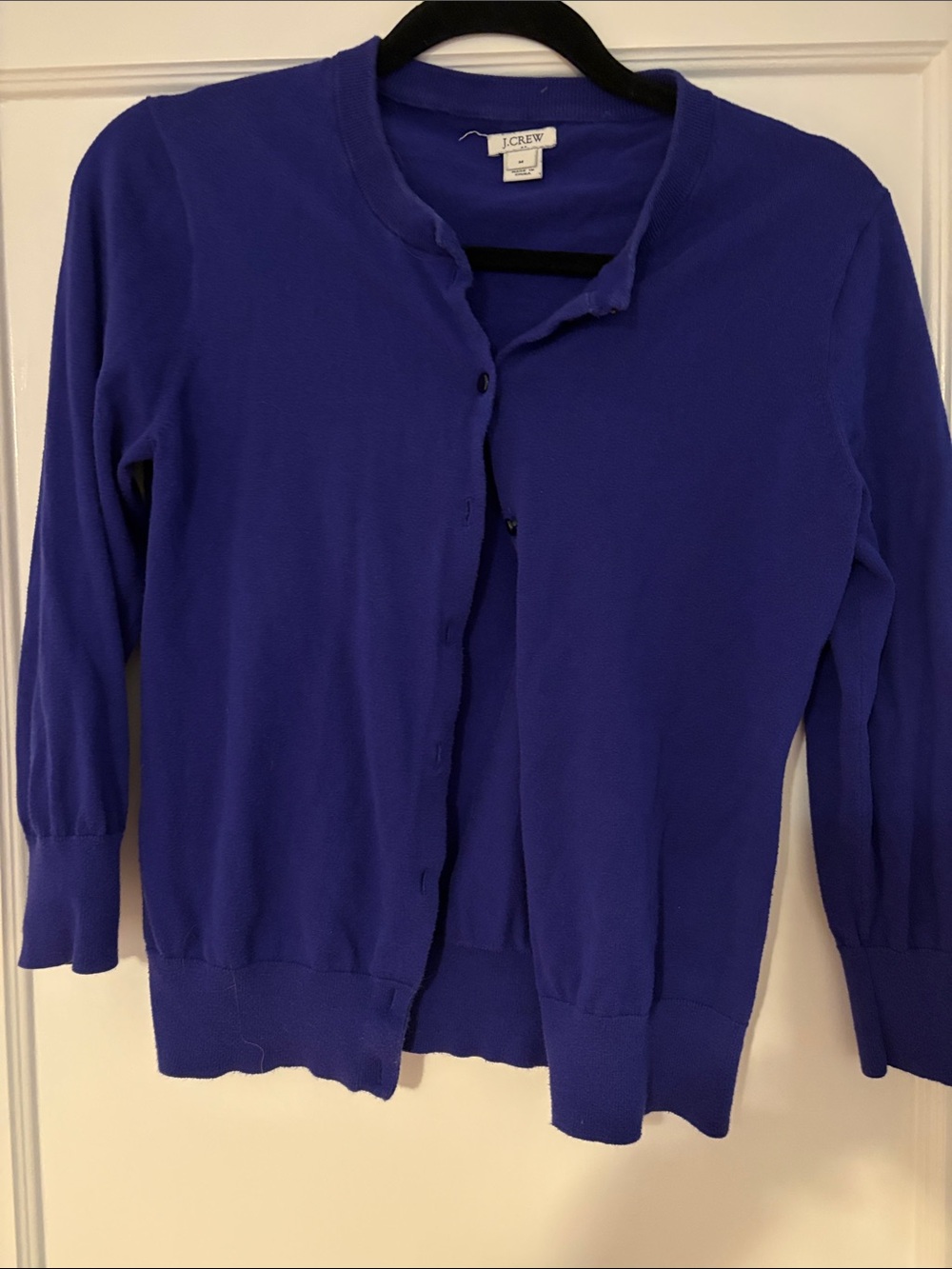 J. Crew Women's Royal Purple Crewneck Cardigan